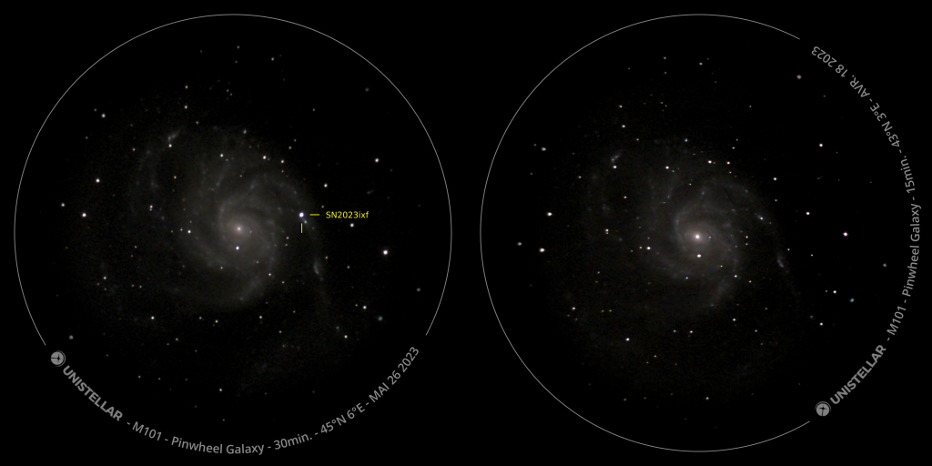 Supernova SN2023ixf dans la Galaxie du Moulinet (M101)